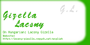 gizella lacsny business card